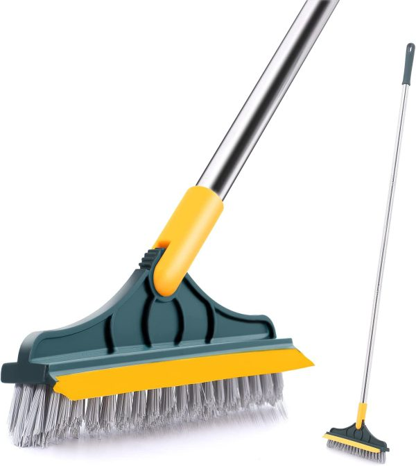 Multi-Surface Cleaning Brush: Tackle Bathroom, Tile & Floors (Rotating Head, Ran