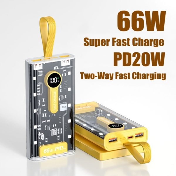 10000mAh 66W Super Fast Charging Power Bank (PD Compatible) - Portable Phone Cha